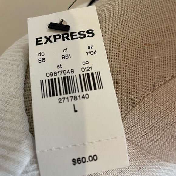 NWT Express Cream Colored Balloon Sleeve Bodysuit Size Large - Picture 3 of 3